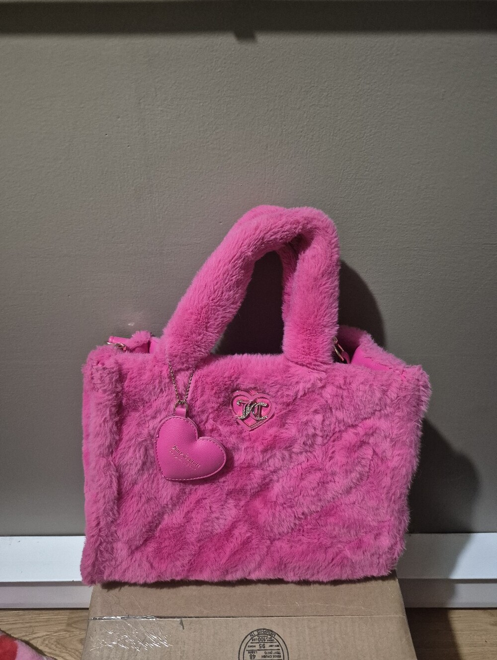 Juicy Couture Faux Fur Tote Pink